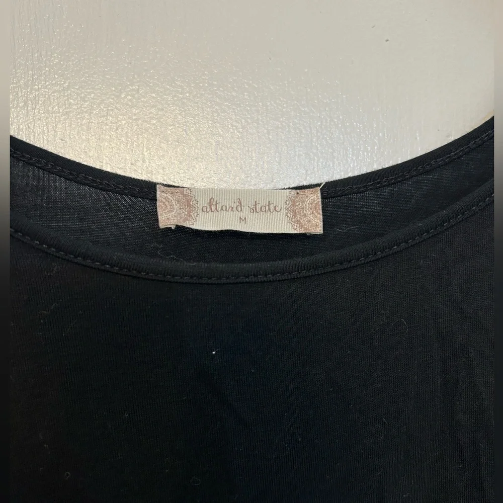 Altar’d State Black Slip Tank Lace Trim Medium